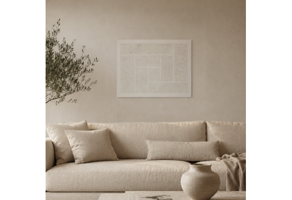 Luna Modern Dokulu Tablo Krem 50×70 cm